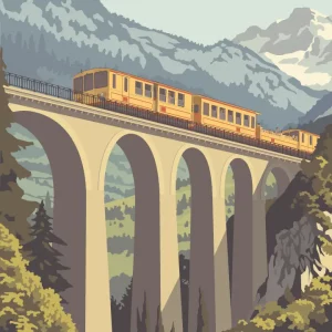 Gros plan de l'illustration Le Petit train Jaune