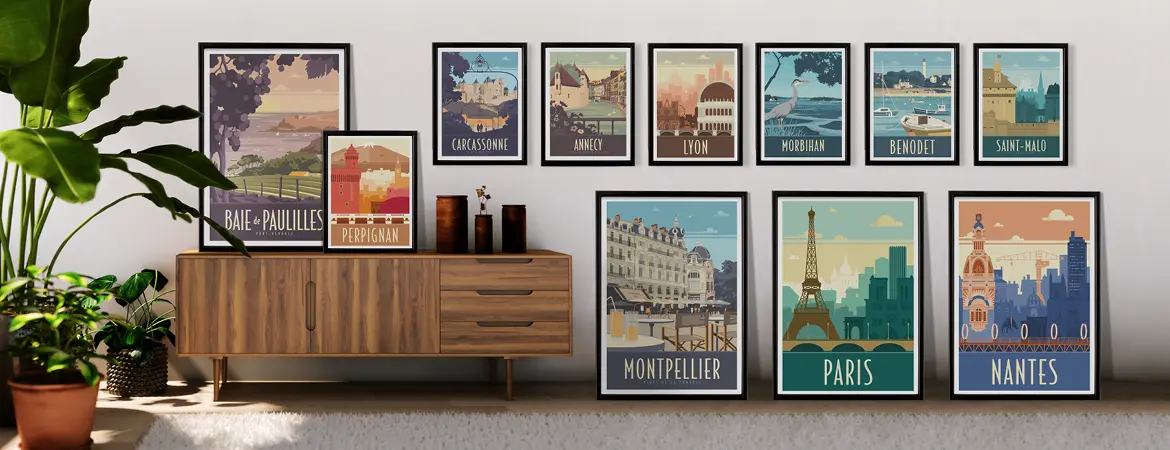 Décor avec la collection d'affiche Travel Poster by Direct Graphic