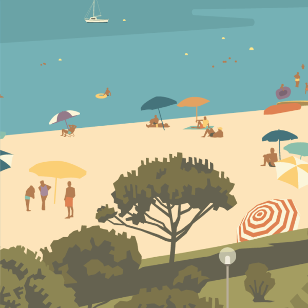 Gros plan de l'illustration Argelès plage des Pins
