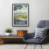 Décor avec l'affiche encadrée Le Canigou