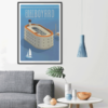 Décor avec l'affiche encadrée du Fort Boyard