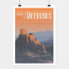 Affiche touristique avec l'illustration château de Quéribus