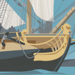 Gros plan de l'illustration L'Hermione