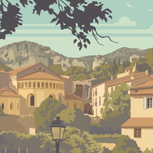 Gros plan de l'illustration St Guilhem le Desert