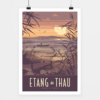 Affiche touristique avec l'illustration Etang de Thau