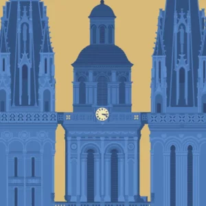 Gros plan de l'illustration Angers Cathédrale
